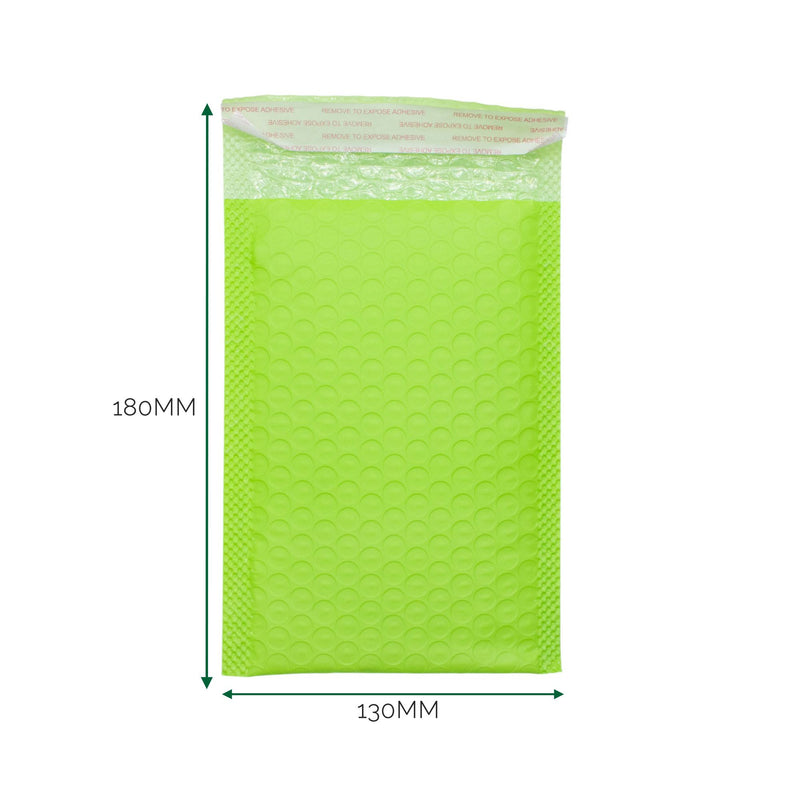 Green Poly Bubble Envelope (130x180+40mm) product image