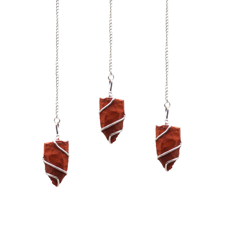 Raw Gemstone Pendulum - Red Jasper product image