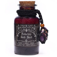 Ancient Witch Bath Spell Potion & Amethyst Crystal Amulet - Seduction product image 2