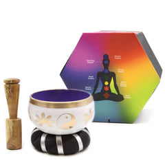 Yin & Yang Singing Bowl Set- White/Purple 10.7cm product image 9