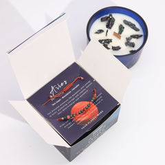 Zodiac Crystal Candle with Gemstone Bracelet - Aries product image