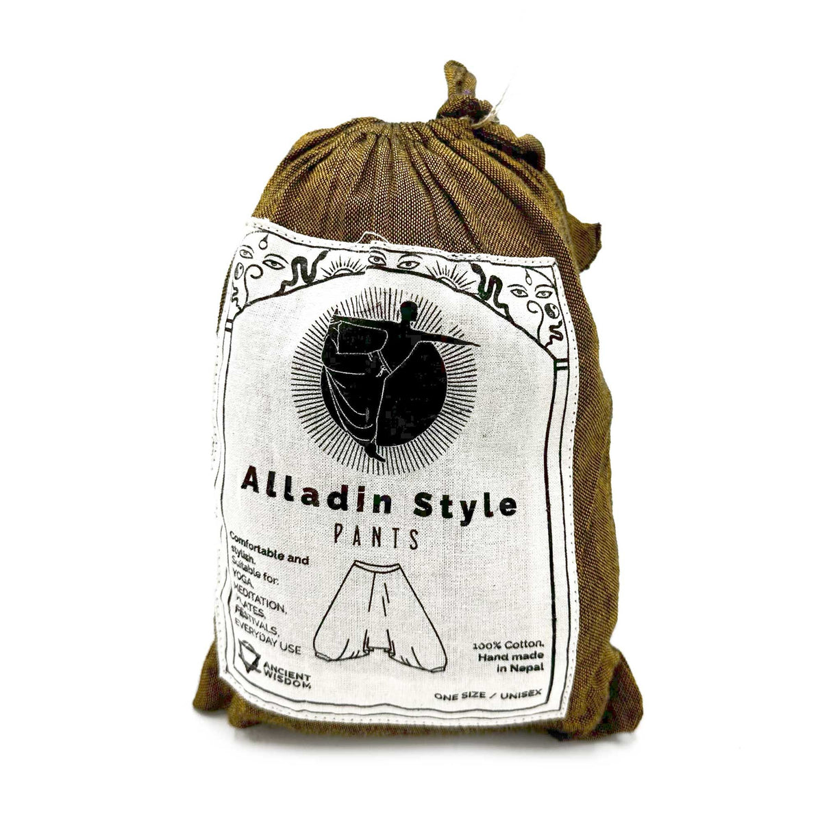 Yoga and Festival Pants - Aladdin Himalayan Print on Orange product image 2