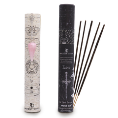 Ancient Witch Spell Incense - Love - Rose Quartz Pendulum product image