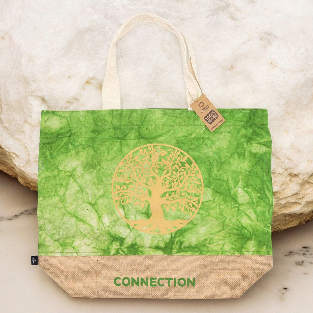 All Natural Bag - Green Stonewash - Tree of Life - Connection product image 3