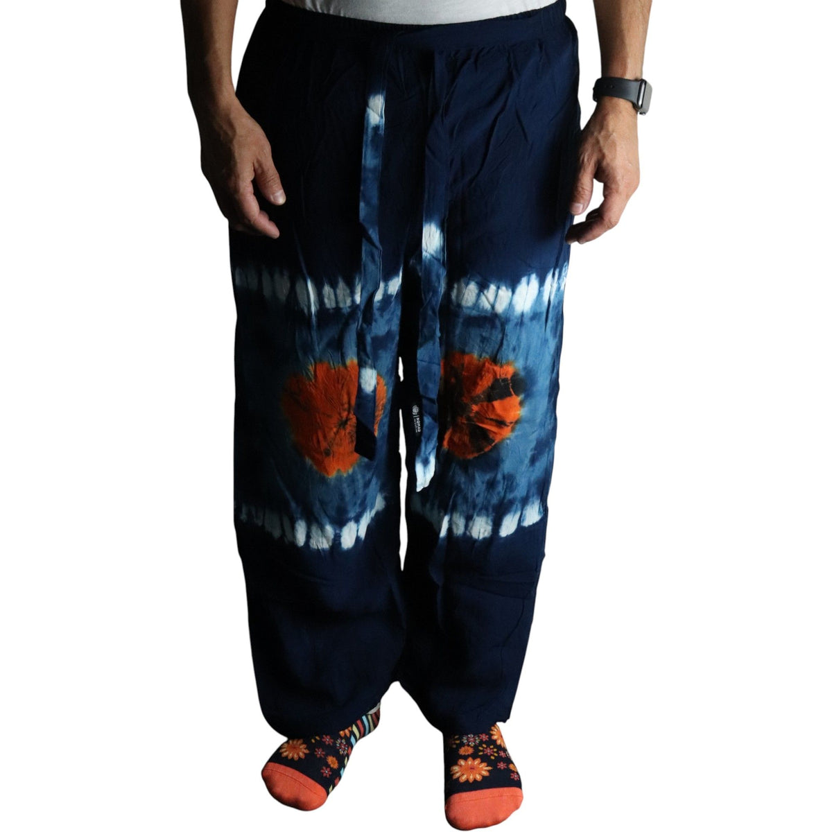 Japanese Style Lounge Pants - Teal & Orange - M product image