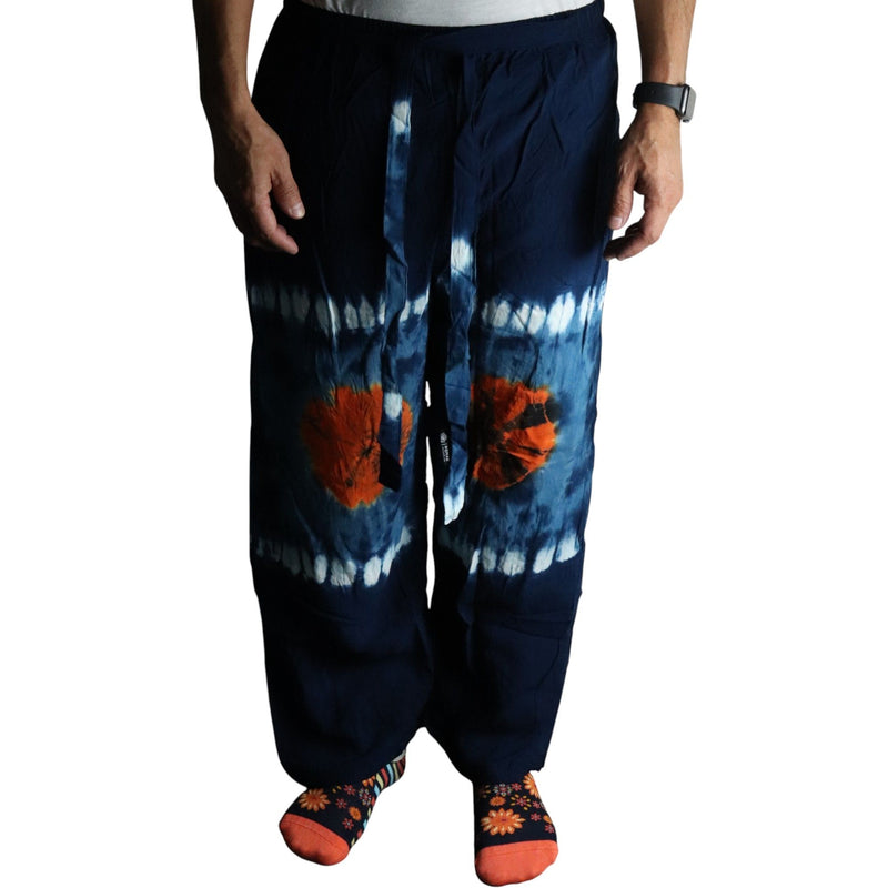 Japanese Style Lounge Pants - Teal & Orange - M product image