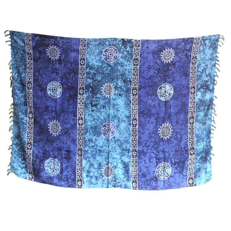 Bali Celtic Sarongs - Lucky Coins - Blue + Teal product image