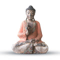 Vintage Orange Hand Carved Buddha Statue - 40cm - Teaching Transmission product image