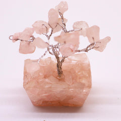 Mini Gemstone Tree On Orgonite Base - Rose Quartz (15 stones) product image 2