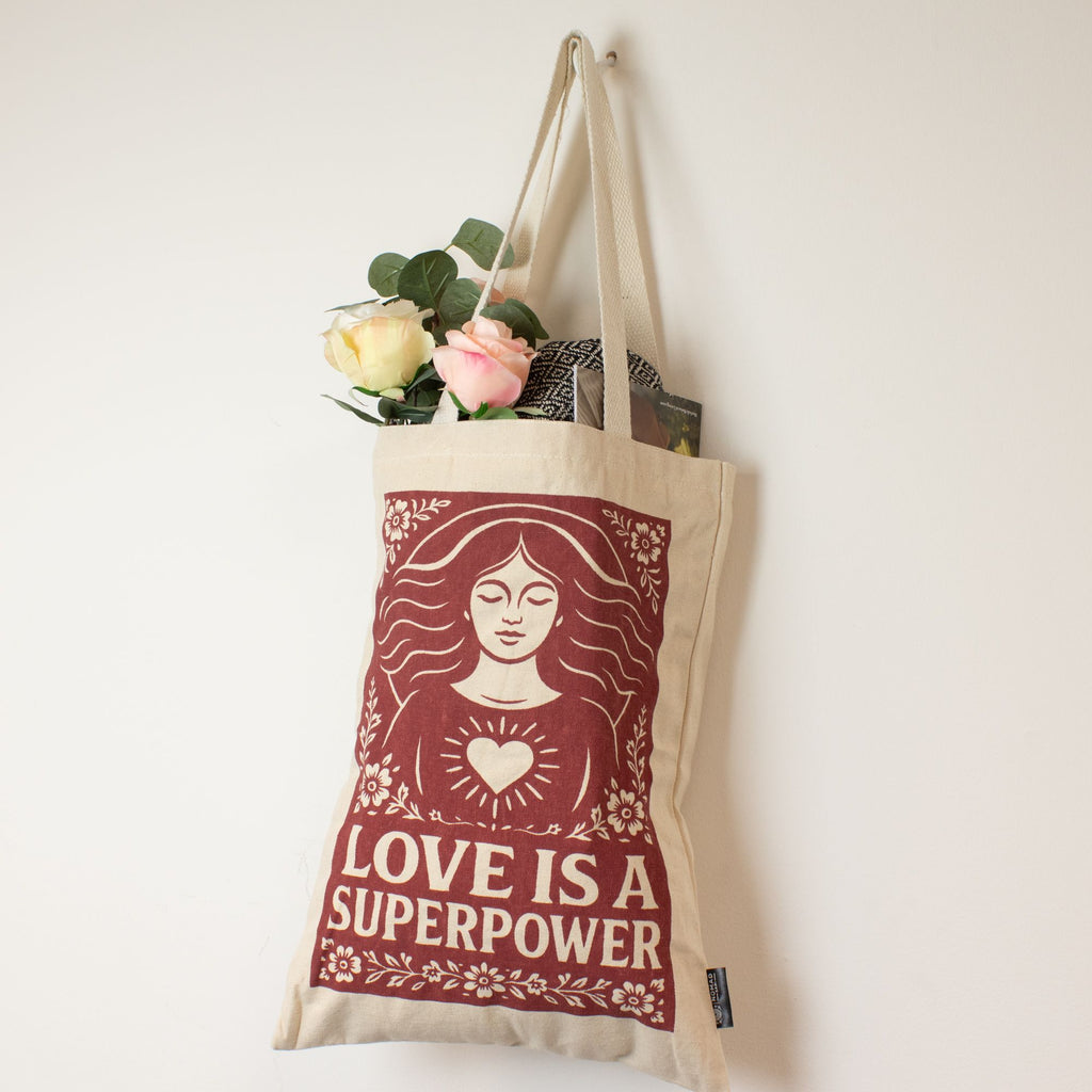 Nomad Sari Iconic Toni Tote Bag - Love is a Super Power - Natural 10oz product image 5