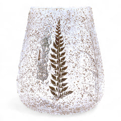 Natural Floral Glass - Large Bowl Candle Holder - Pino - (15x12cm) product image 2