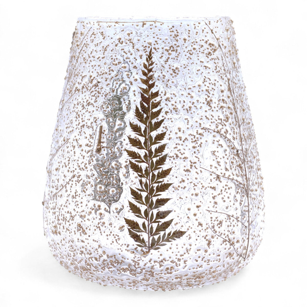 Natural Floral Glass - Large Bowl Candle Holder - Pino - (15x12cm) product image 2