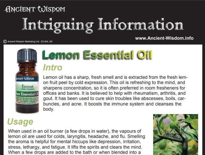 Lemon Essential Oil Info product image
