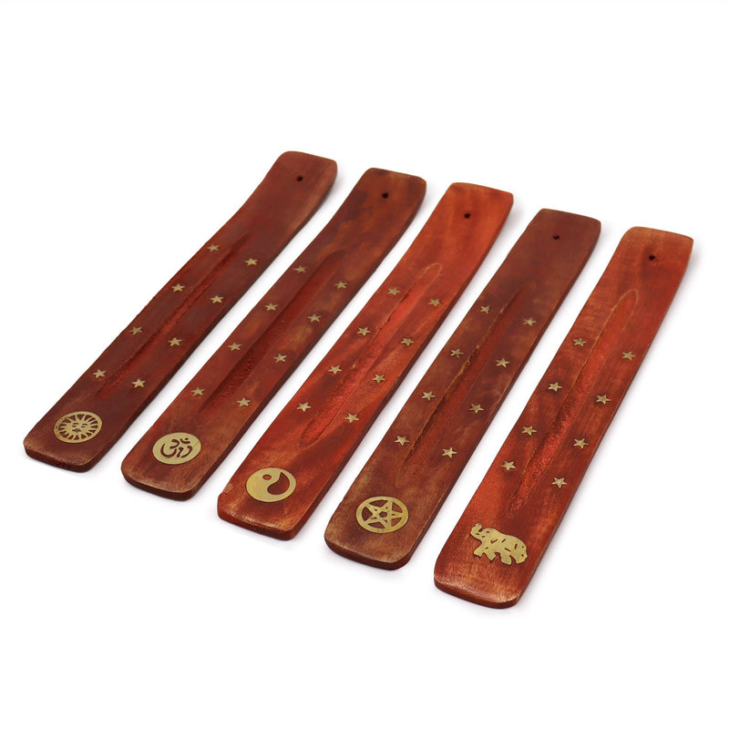 Brass Inlaid Ashcatcher - Mango Wood product image