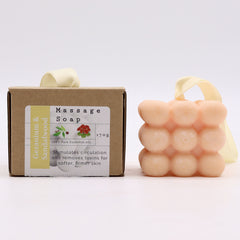 Boxed Single Massage Soaps - Geranium & Sandalwood product image 2