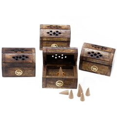 Mini Incense Cone Smoke Box - Mango Wood product image 5