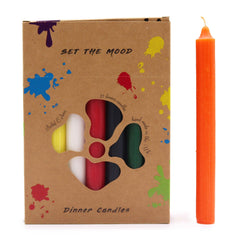 Solid Colour Dinner Candle Set - Pack of 21 - Mix of 7 Colours product image
