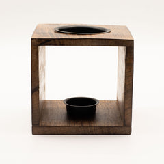 Large Square Mango Wood Oil Burner - Tree of Life product image 2