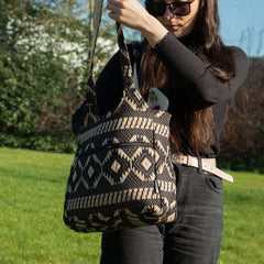 Nomad Sari Jacquard Natural Wander Muse Bags - Desert Loom product image 5