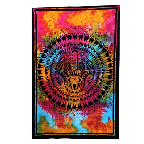 Single Cotton Bedspread + Wall Hanging - Hamsa product image