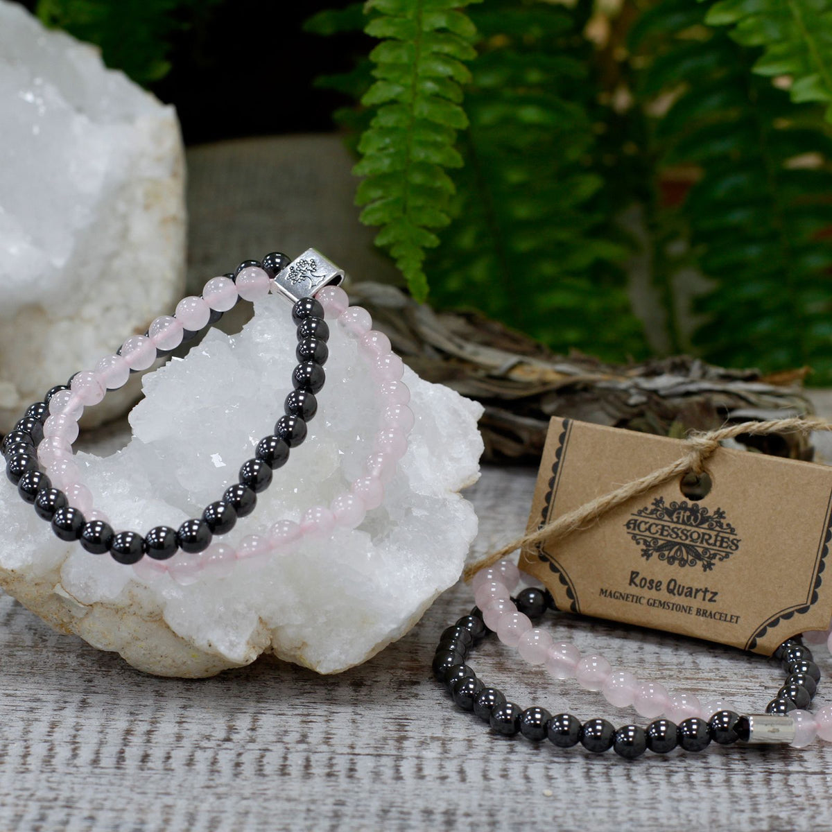 Magnetic Gemstone Bracelet - Rose Quartz product image 3