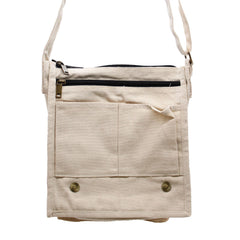 Cotton Canvas Messenger Bag - Natural and Soft Jute product image 2