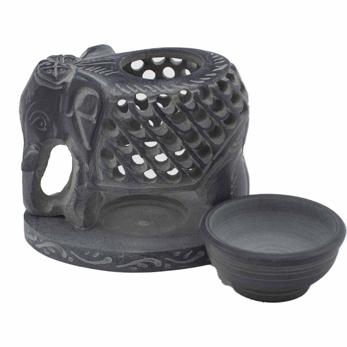 Soapstone Oil Burner 10.5cm - Standing Elephant product image 2