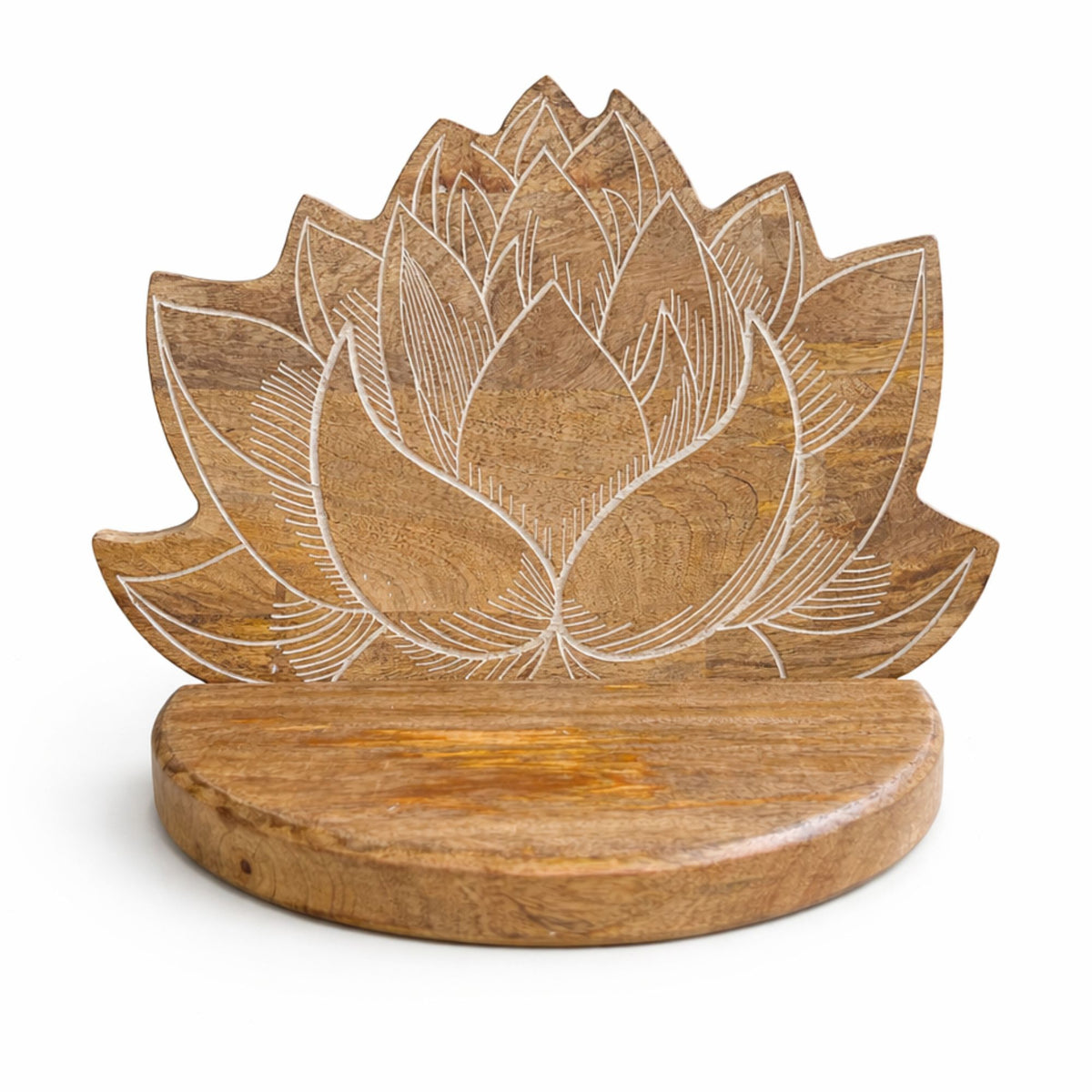 Lotus Wall Shelf White Wash product image 2