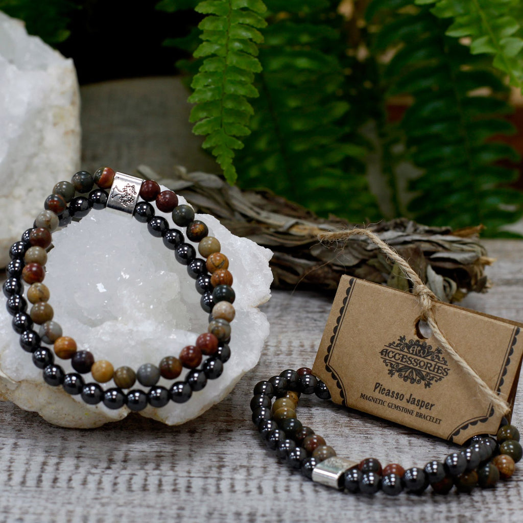 Magnetic Gemstone Bracelet - Picasso Jasper product image 3