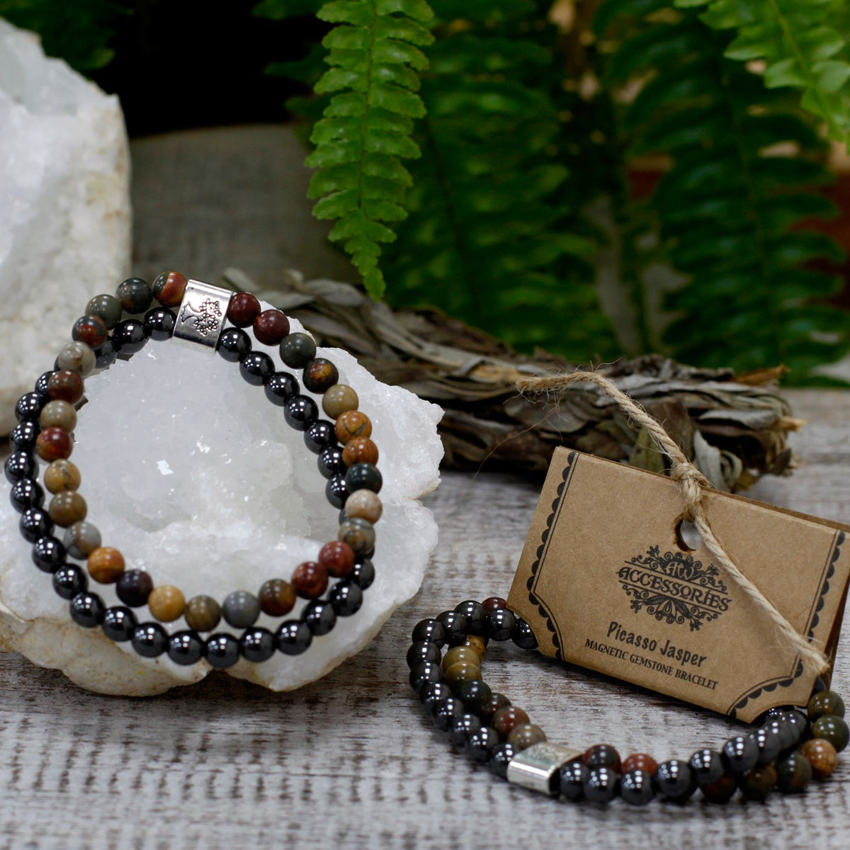 Magnetic Gemstone Bracelet - Picasso Jasper product image 3
