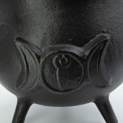 Extra Huge Cast Iron Cauldron with Triple Moon 23x18cm (at least 4kg) product image 4