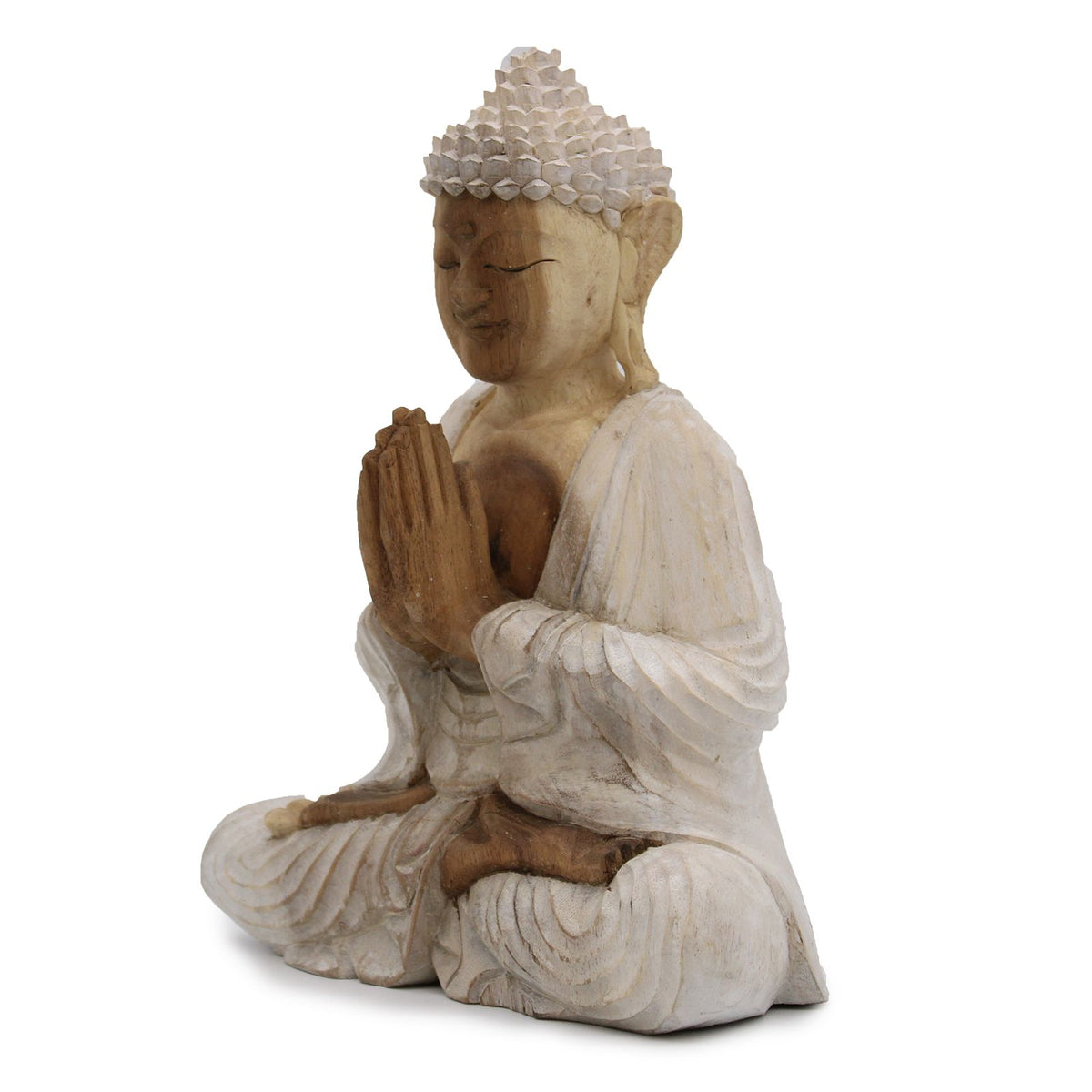 Buddha Statue Whitewash - 30cm Welcome product image