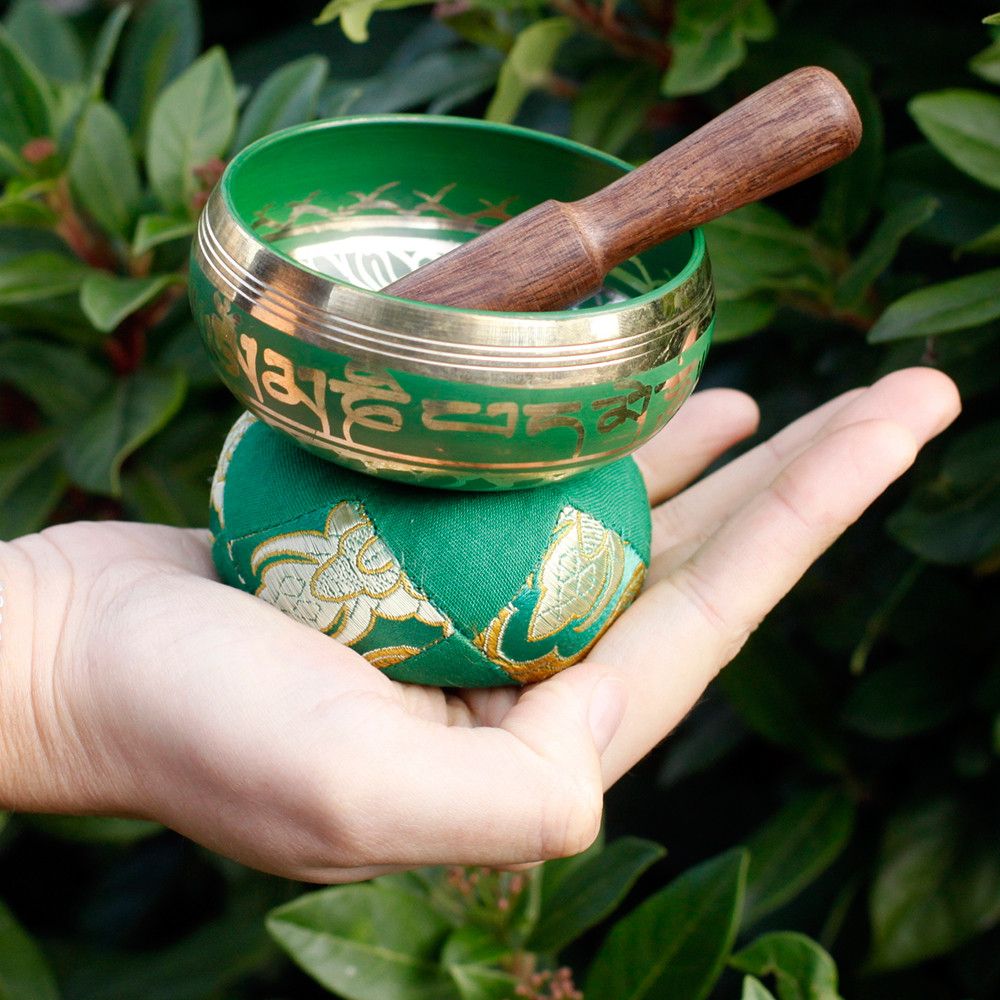 Mini Singing Bowl Gift Set - Green product image 4