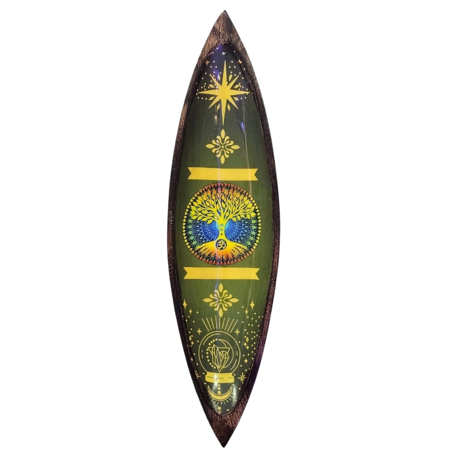 Enamel Incense Bowl - Mango Wood - Tree of Life product image