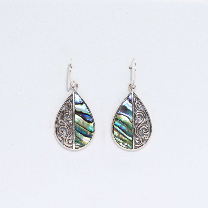 Shell & Silver Earrings - Teardrop- Abalone product image