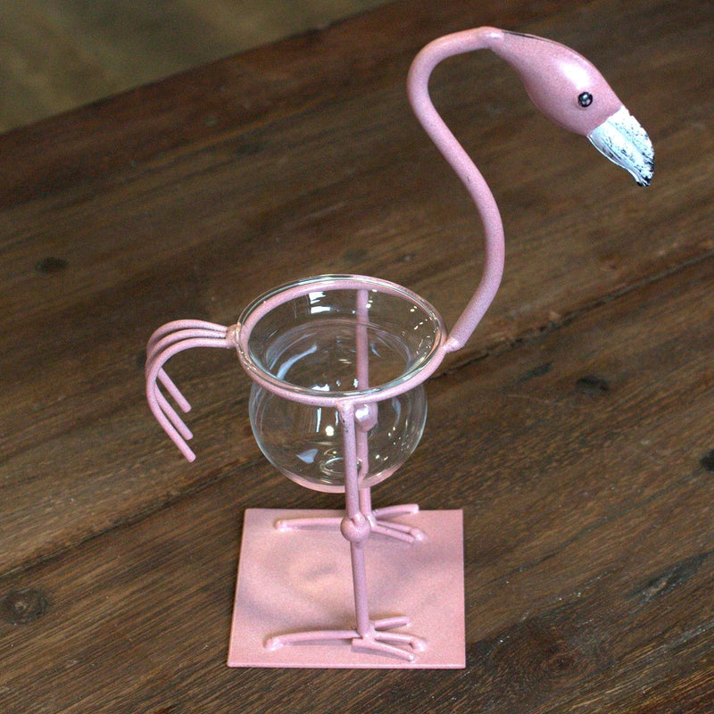 Hydroponic Home Décor - Pink Metal Flamingo Des 2 product image