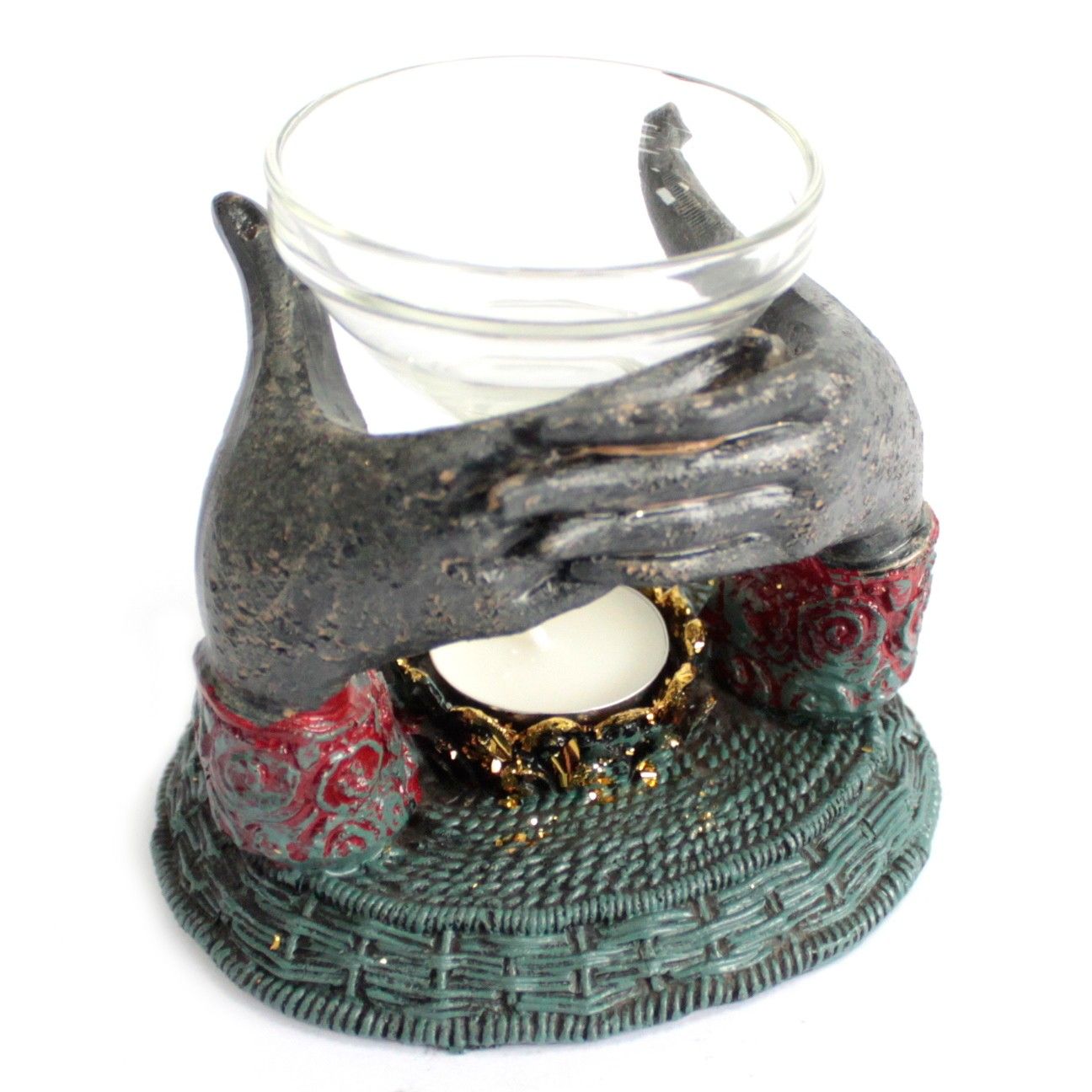 Antique Buddha - Offering Hands Oil Burner product image