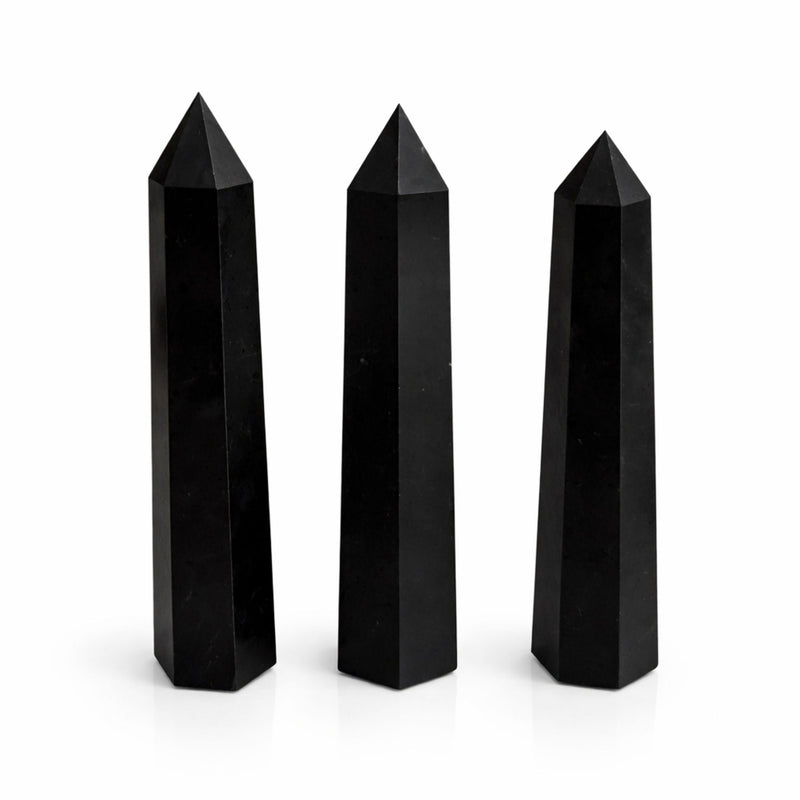 Gemstone Six Face Obelisk Point approx 17cm - Black Tourmaline product image