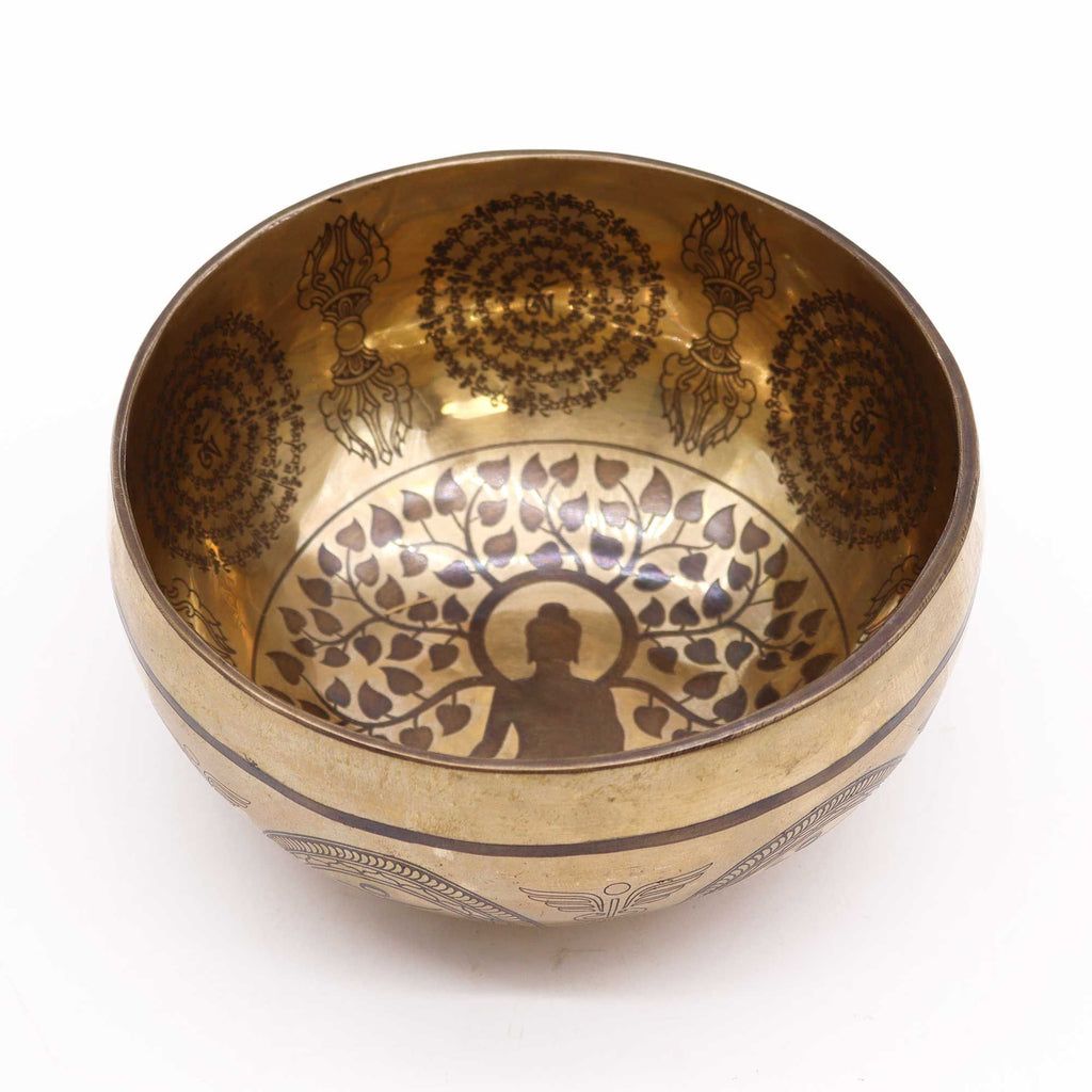 Tibetan Healing Engraved Bowl - 16cm - Bodhi Tree Buddha product image 3