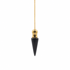 Secret Cavity Discovery of Truth Pendulum - Black Agate - Gold Plated product image 2