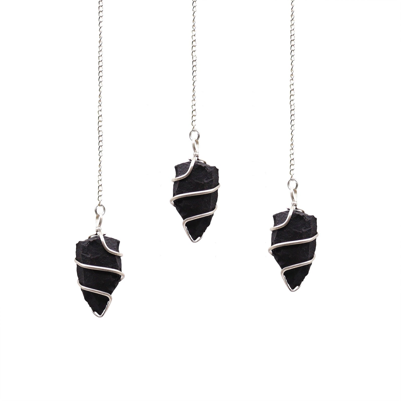 Raw Gemstone Pendulum - Black Agate product image