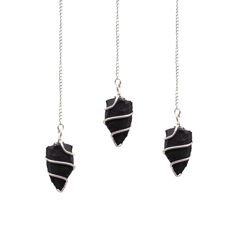 Raw Gemstone Pendulum - Black Agate product image