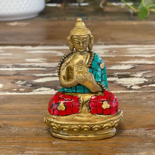 Brass Buddha Figure - Hands Up - 7.5 cm product image
