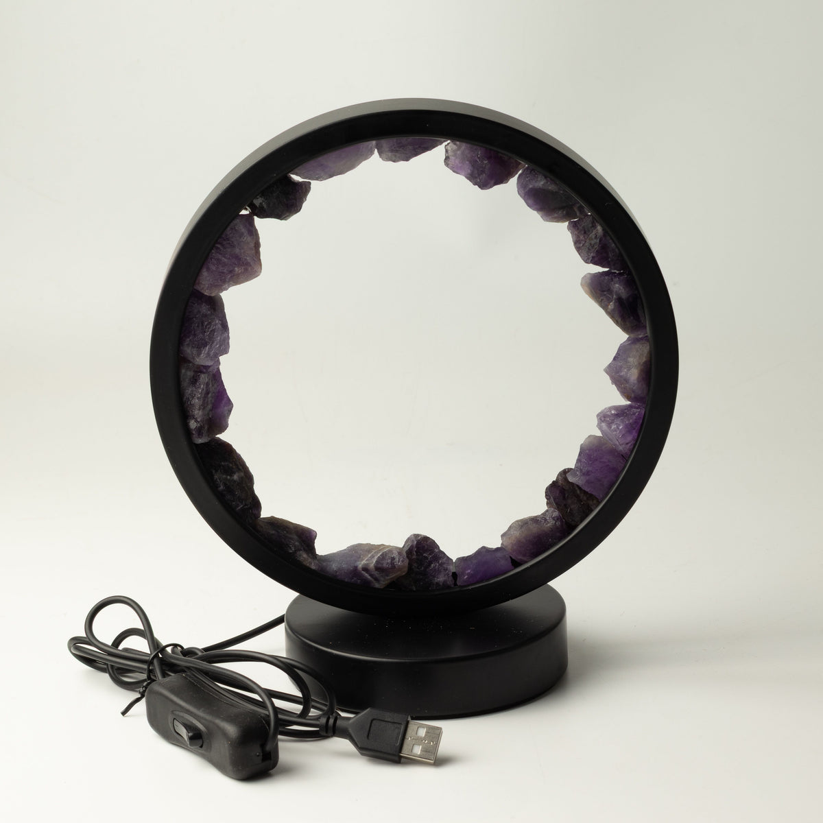 Gemstone Halo Lamp - Zen Spirit  - Amethyst – product view 7