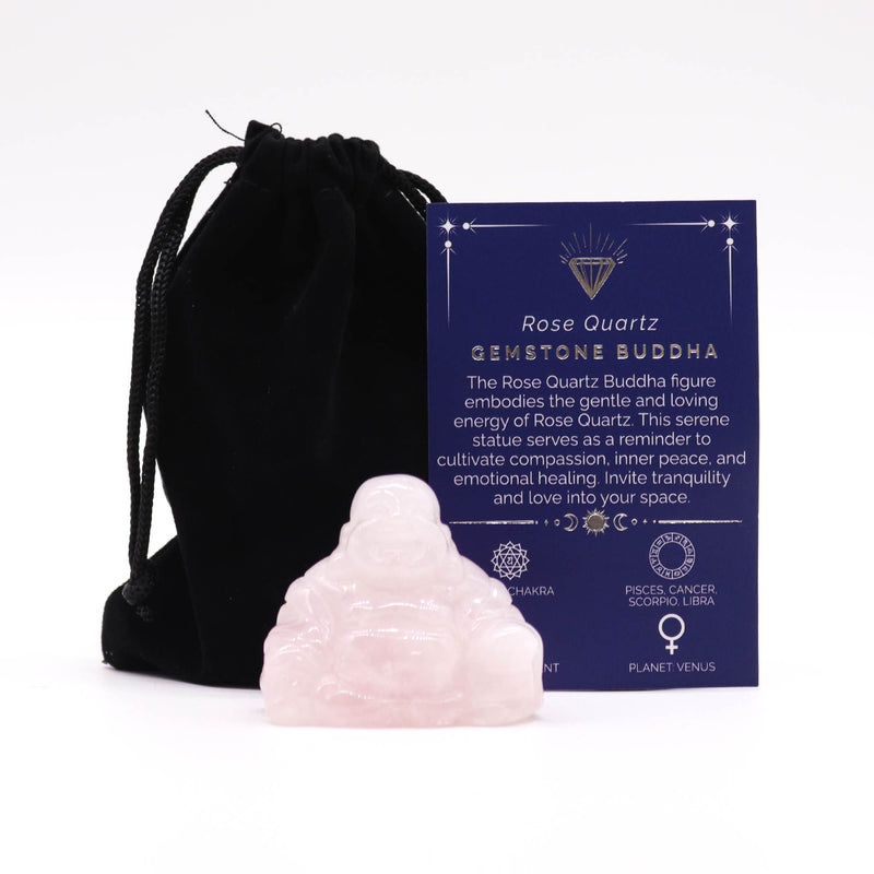 Gemstone Large Buddha - Rose Quartz product image