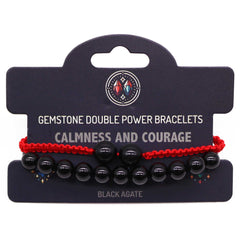 Gemstone Double Power Bracelets- Black Agate product image 3