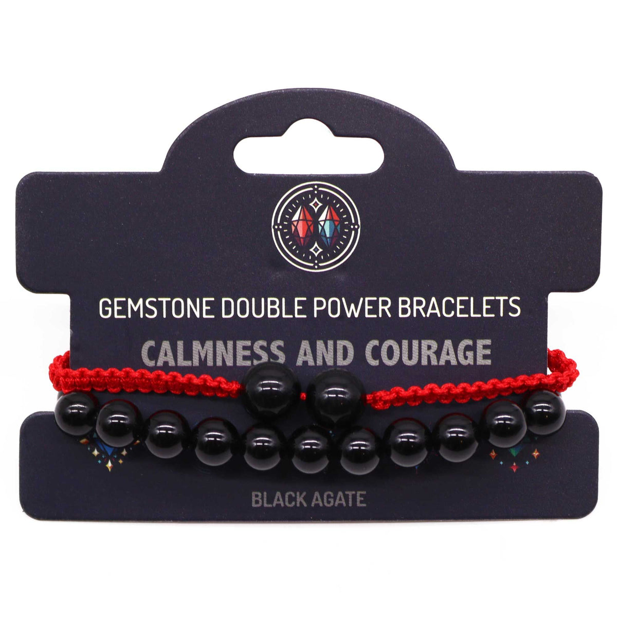 Gemstone Double Power Bracelets- Black Agate product image 3