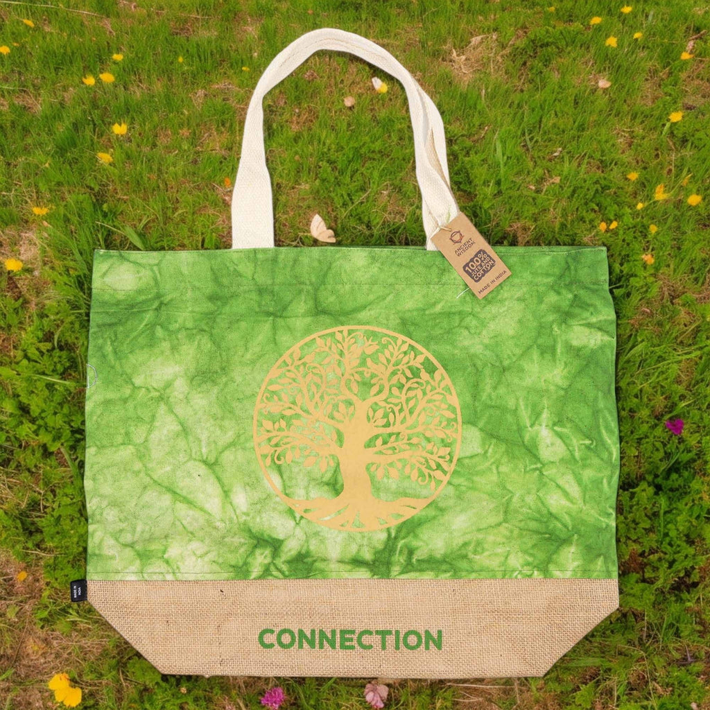 All Natural Bag - Green Stonewash - Tree of Life - Connection product image 2