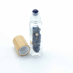 Gemstone Essential Oil Roller Bottle - Sodalite - Wooden Cap product image 4