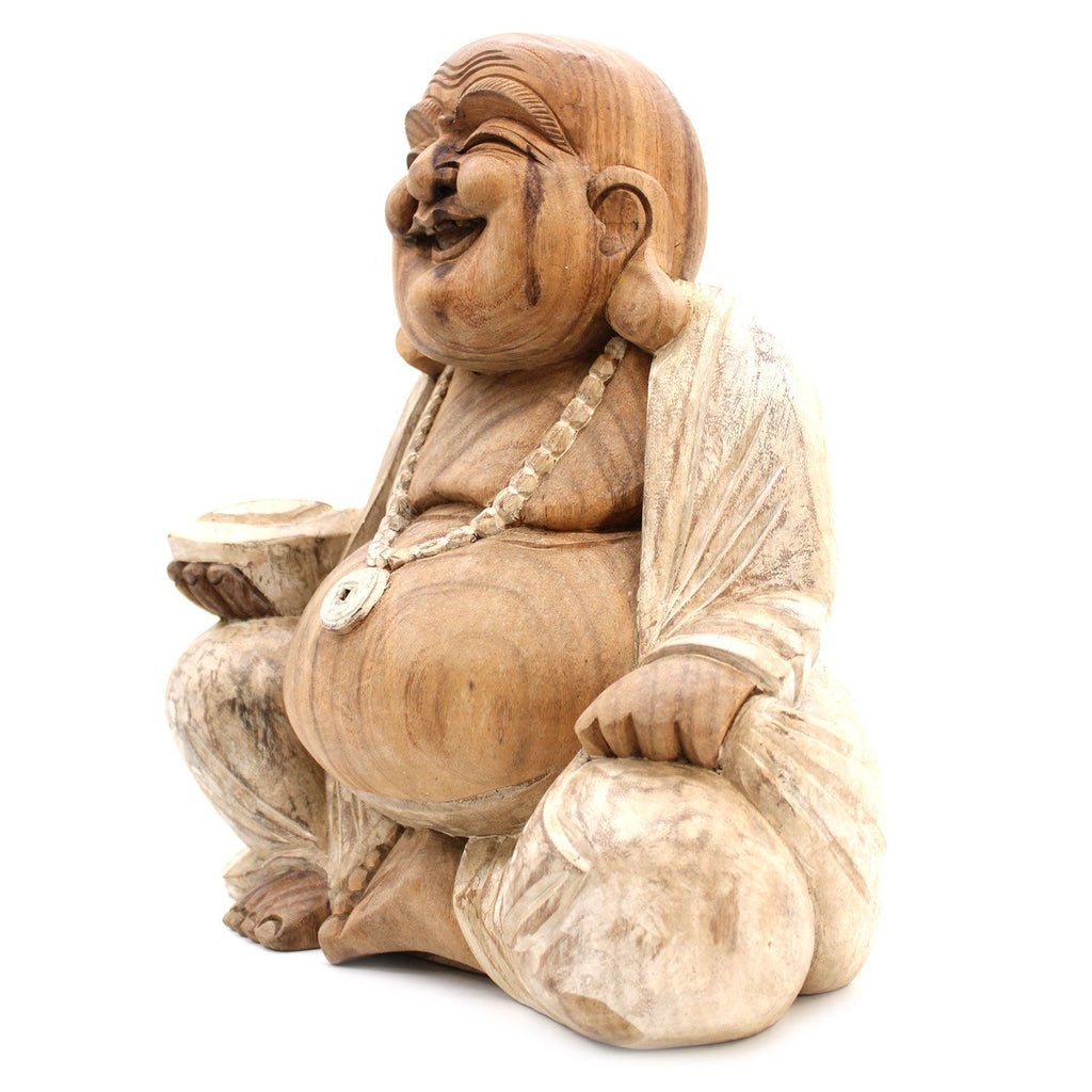 Happy Buddha - Whitewash 40cm product image 2